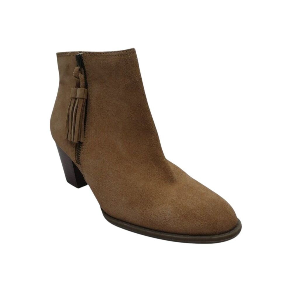 Vionic Madeline Suede Fringe Ankle‎ Boots Women's 8.5 Tan Wheat